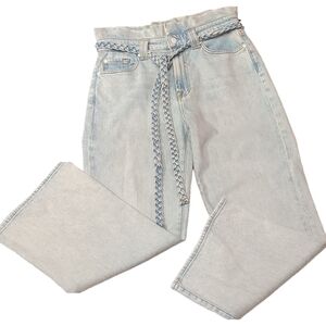 7 for all mankind blue Alexa paper bag cropped jeans size 30